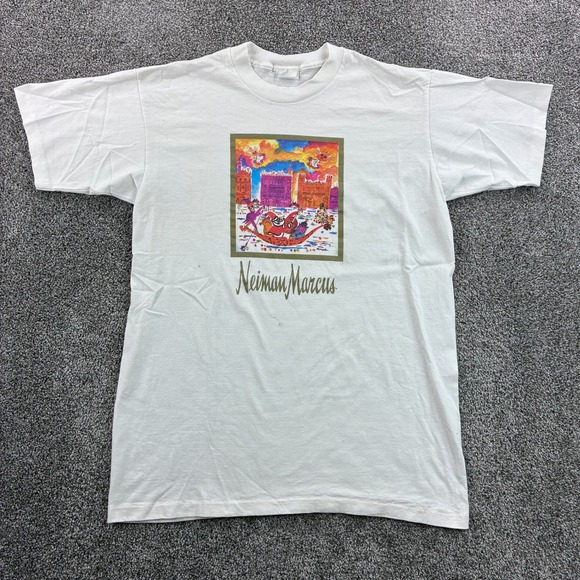 Neiman Marcus Other - Vintage Neiman Marcus Art Shirt Mens XL White Venice Italy Boat Painting